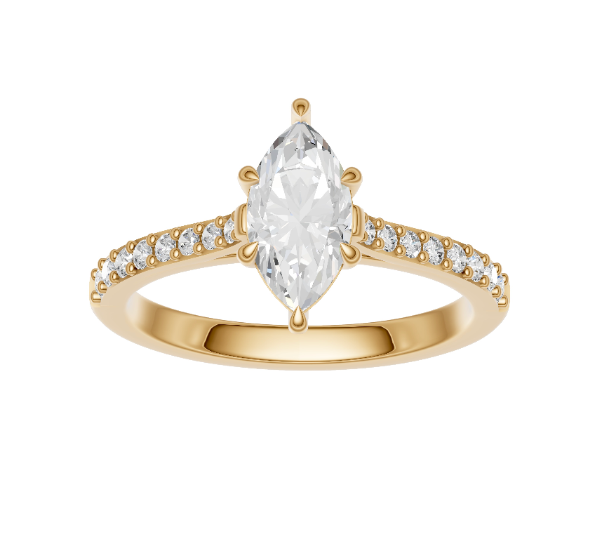 Marquise Diamond Shoulder Ring