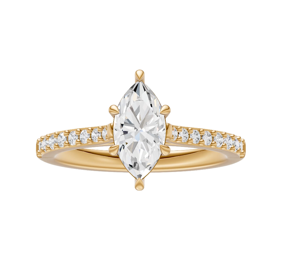 Marquise Diamond Shoulder Ring