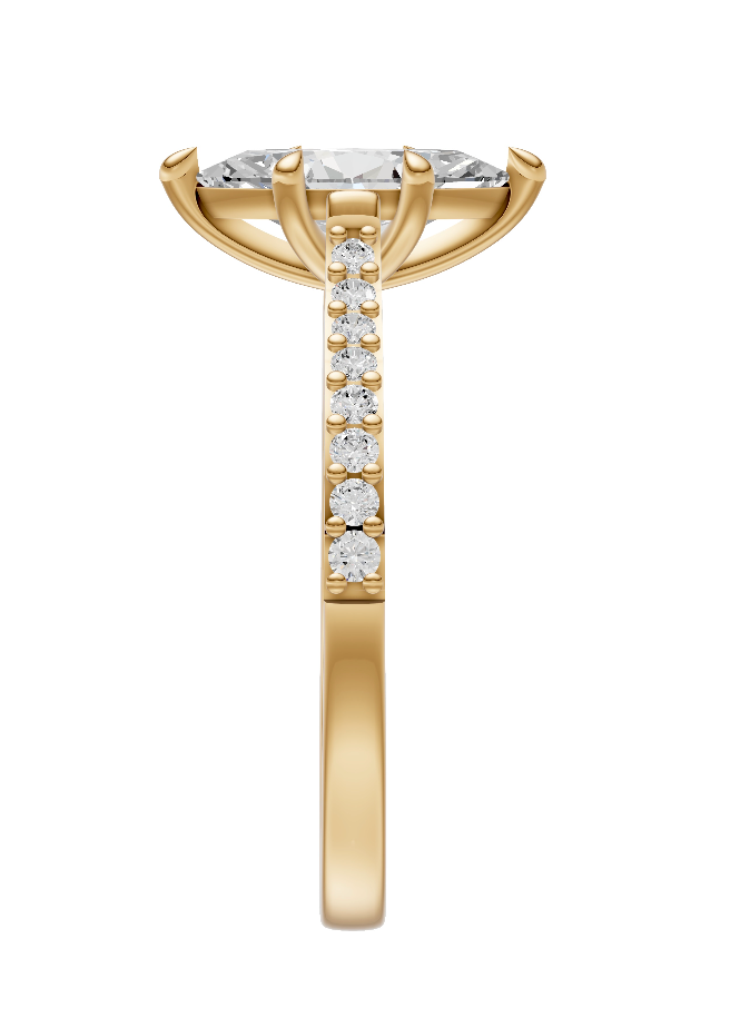 Marquise Diamond Shoulder Ring