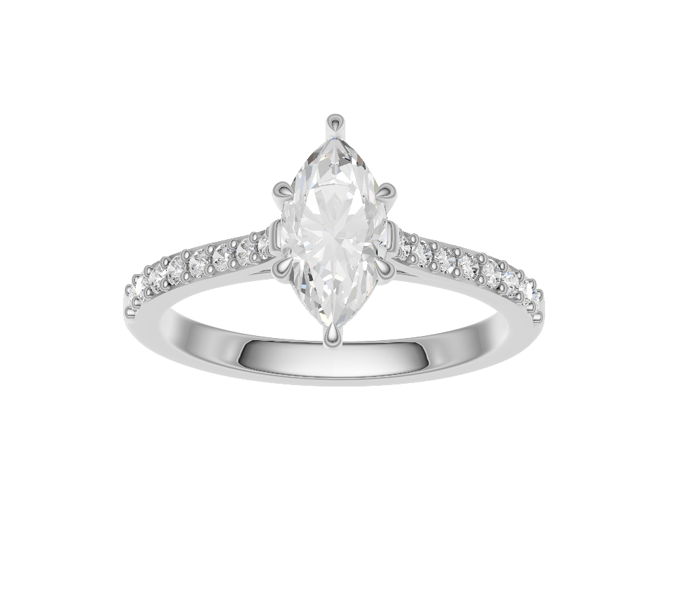 Marquise Diamond Shoulder Ring