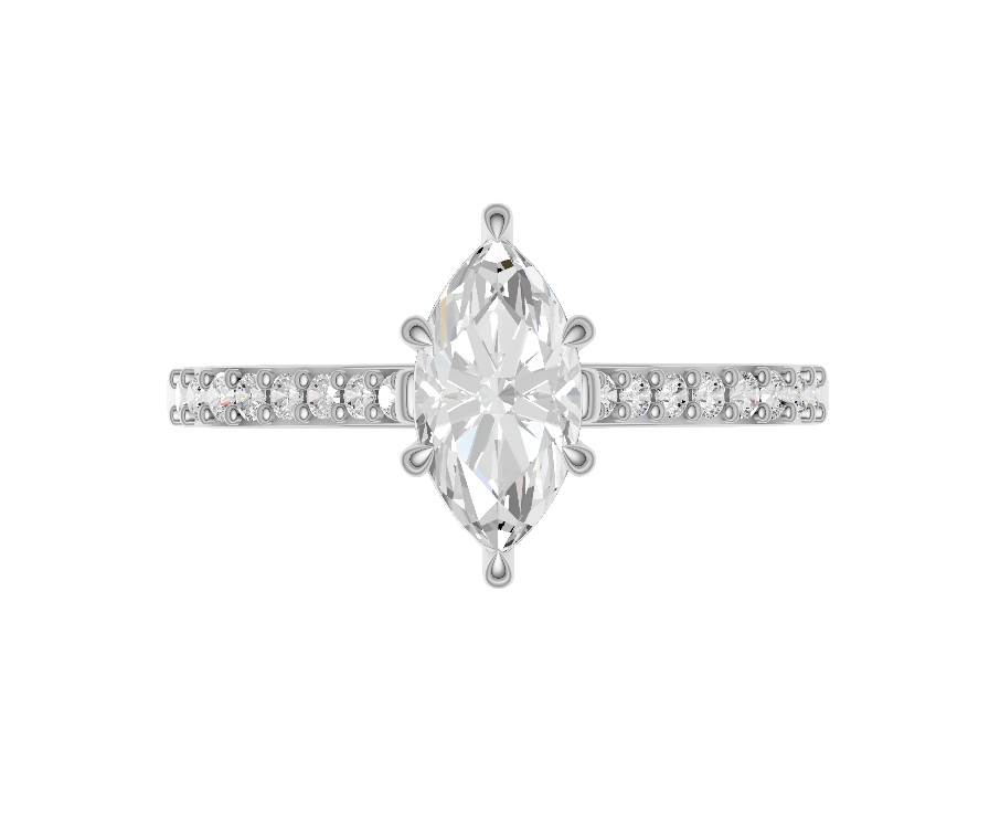 Marquise Diamond Shoulder Ring