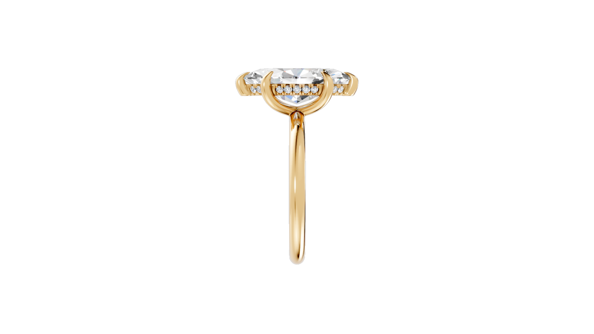 Marquise Hidden Halo Ring