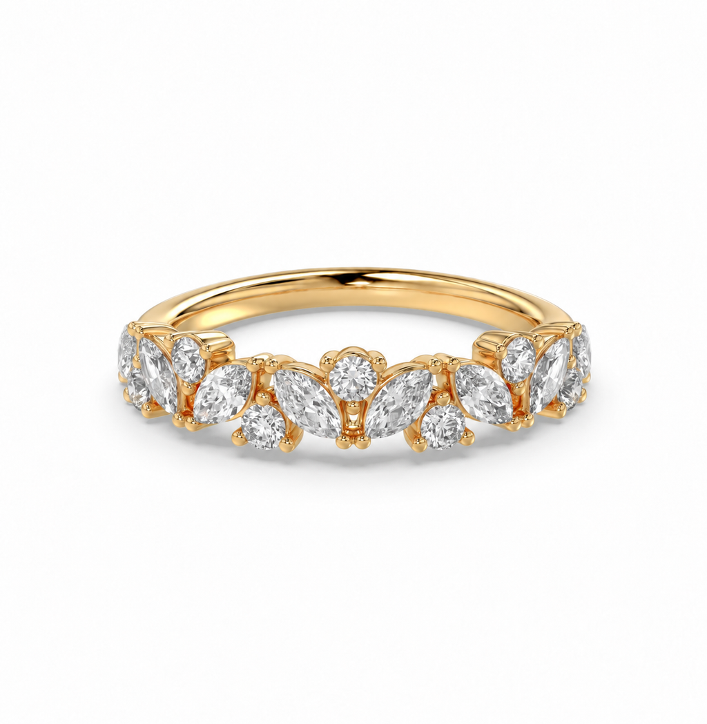 Marquise and Round Diamond Ring