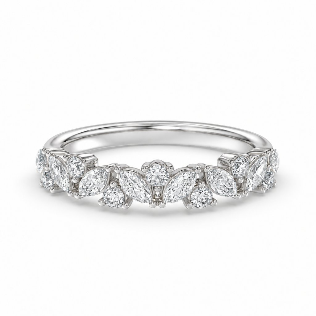 Marquise and Round Diamond Ring