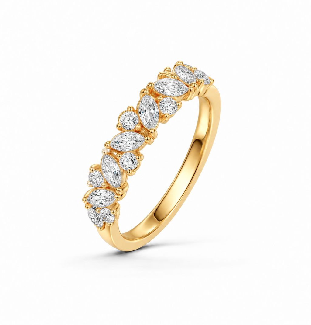 Marquise and Round Diamond Ring
