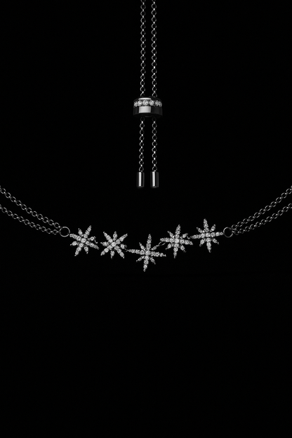 Météorites Double Chain Adjustable Necklace