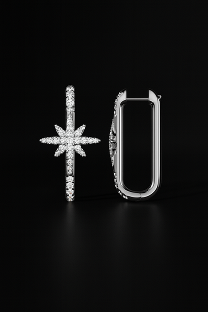Météorites Rectangular Earrings
