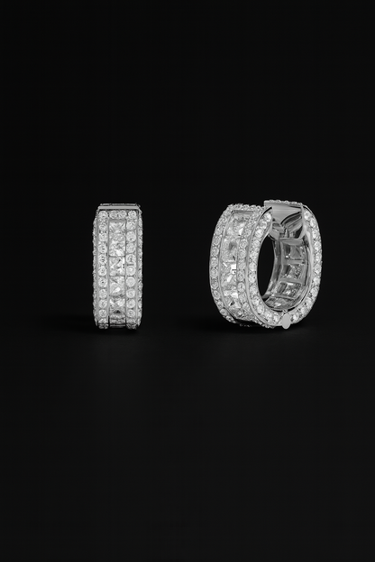 Mini Pavé Hoop Earrings