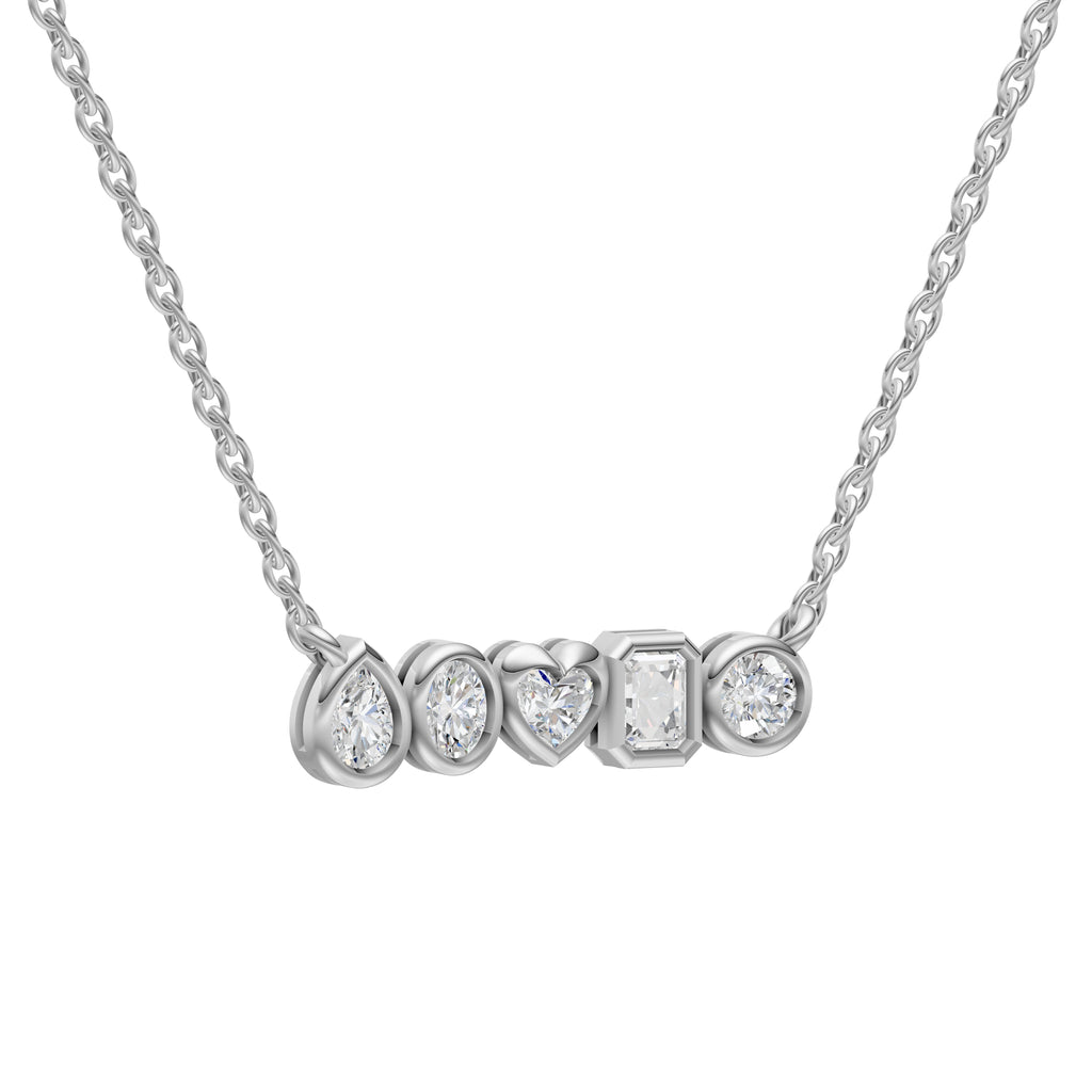 Mixed Shape Diamond Necklace