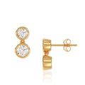 Natural Round Diamond Drop Earrings