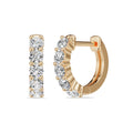 Natural Round Diamond Hoop Earrings