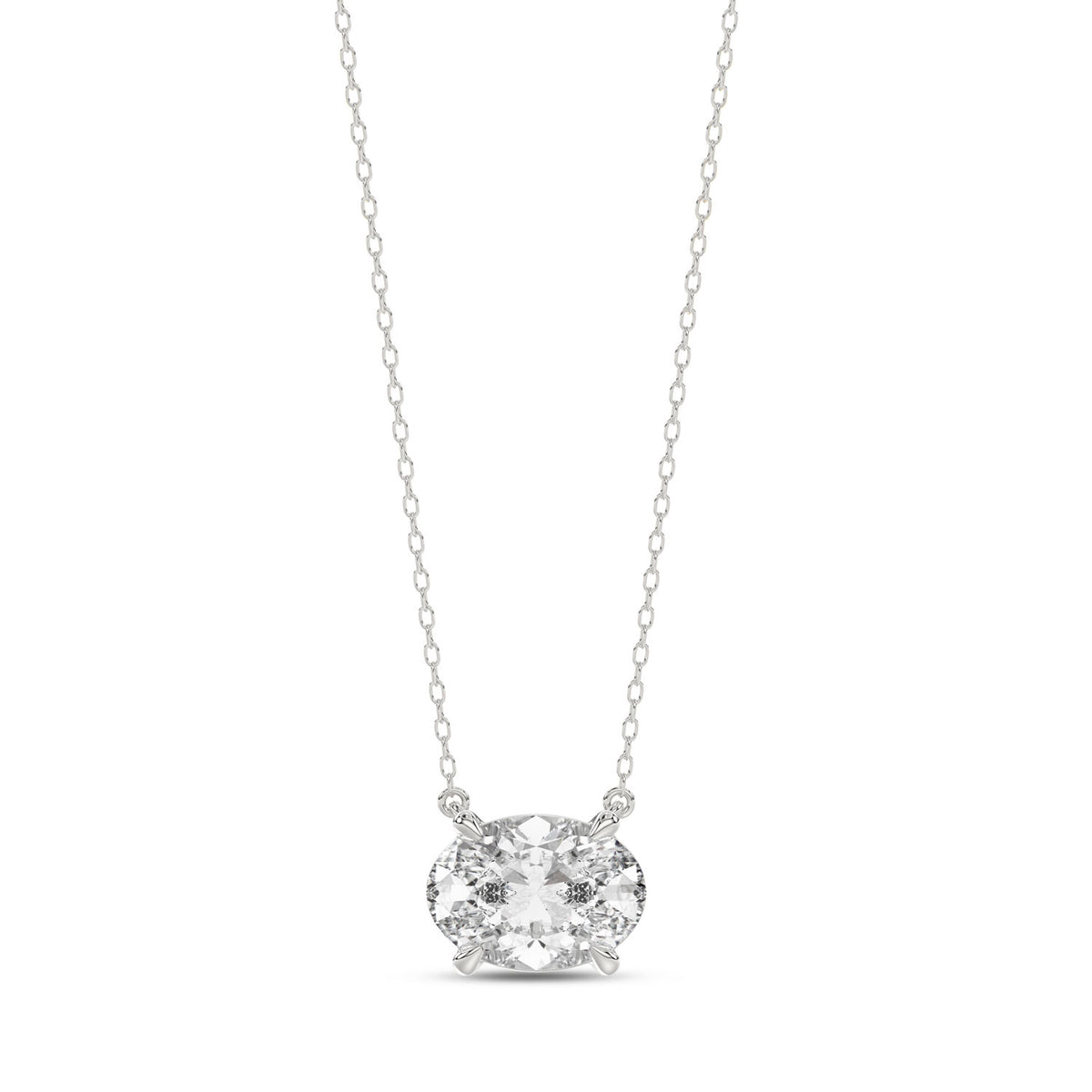 Oval Diamond Necklace