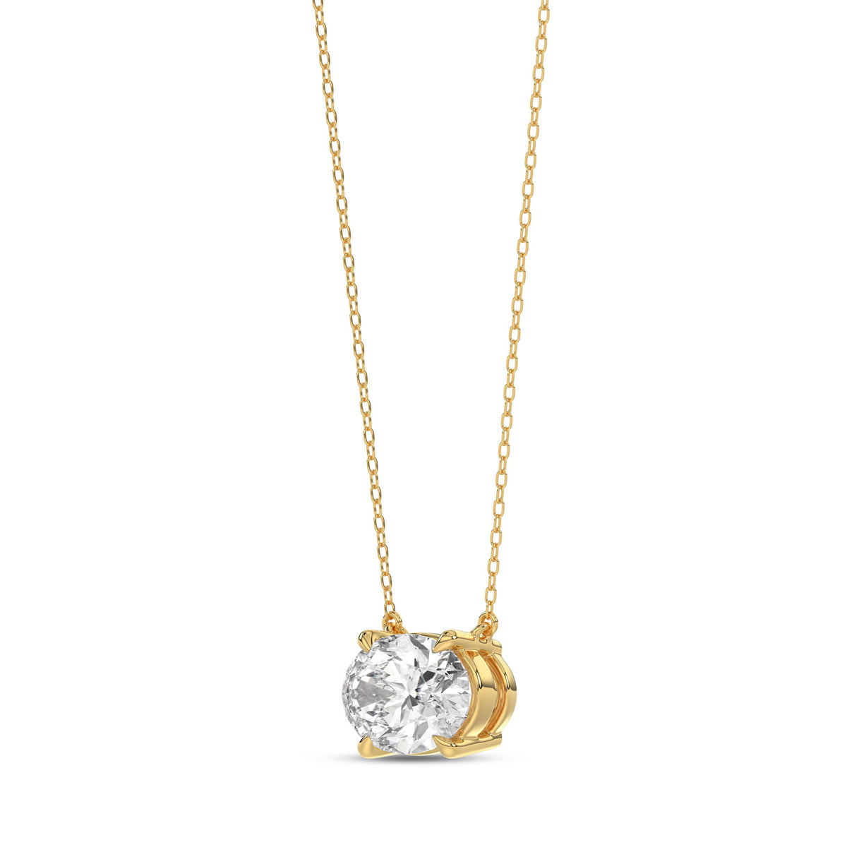 Oval Diamond Necklace