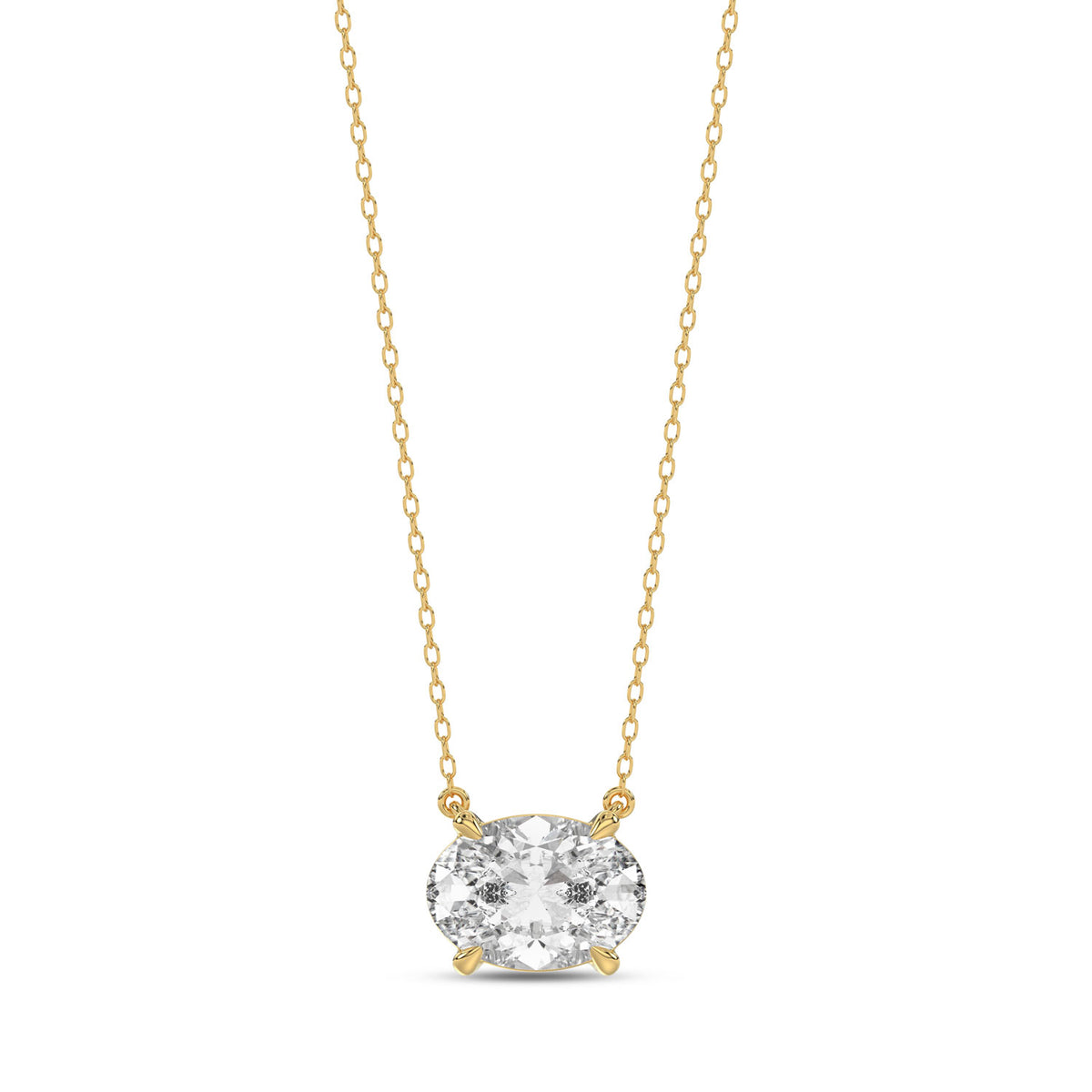 Oval Diamond Necklace