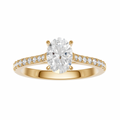 Oval Diamond Shoulder Ring