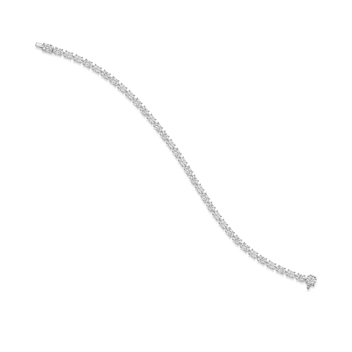 Oval Diamond Tennis Bracelet