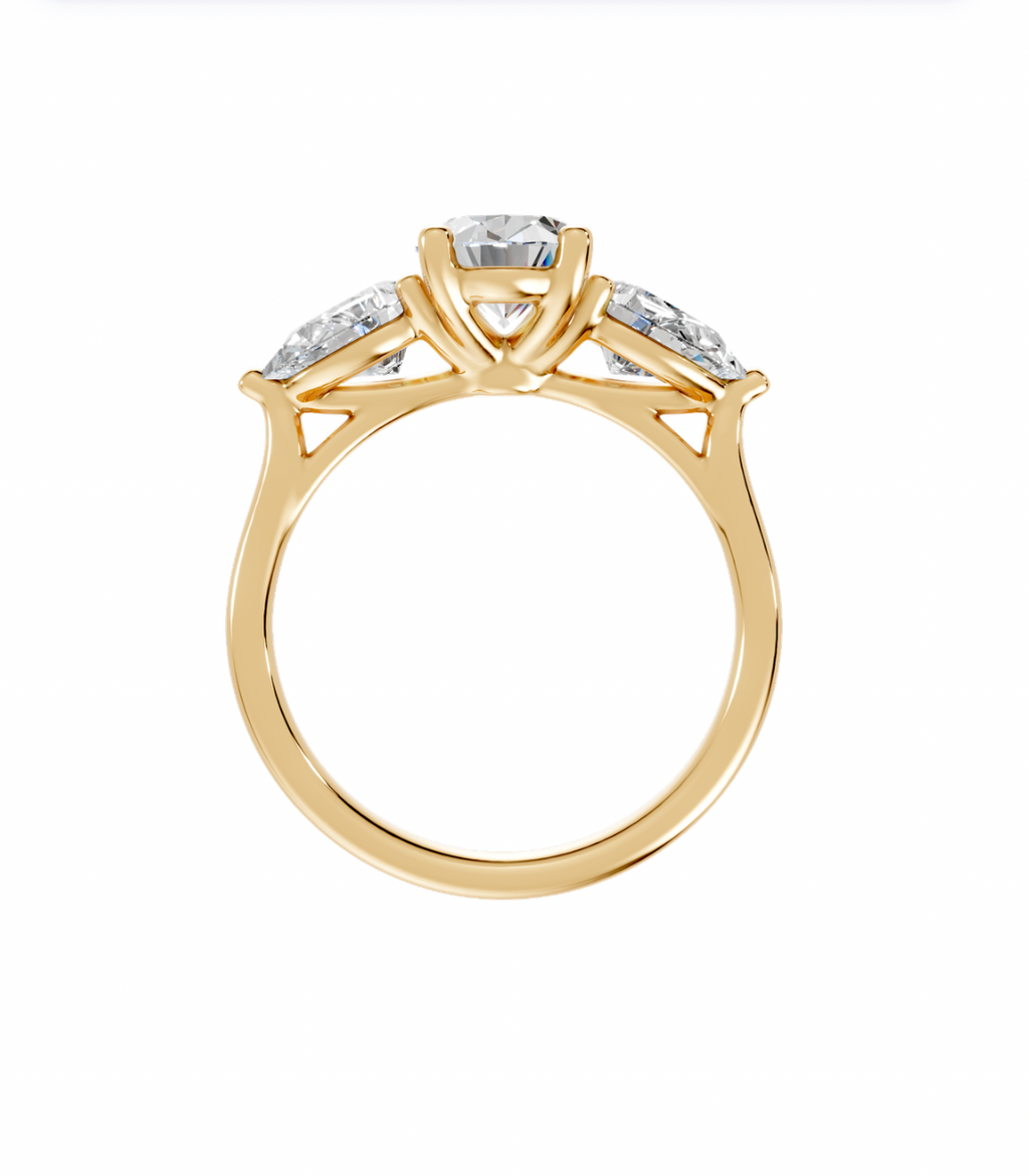 Oval Trilogy Ring