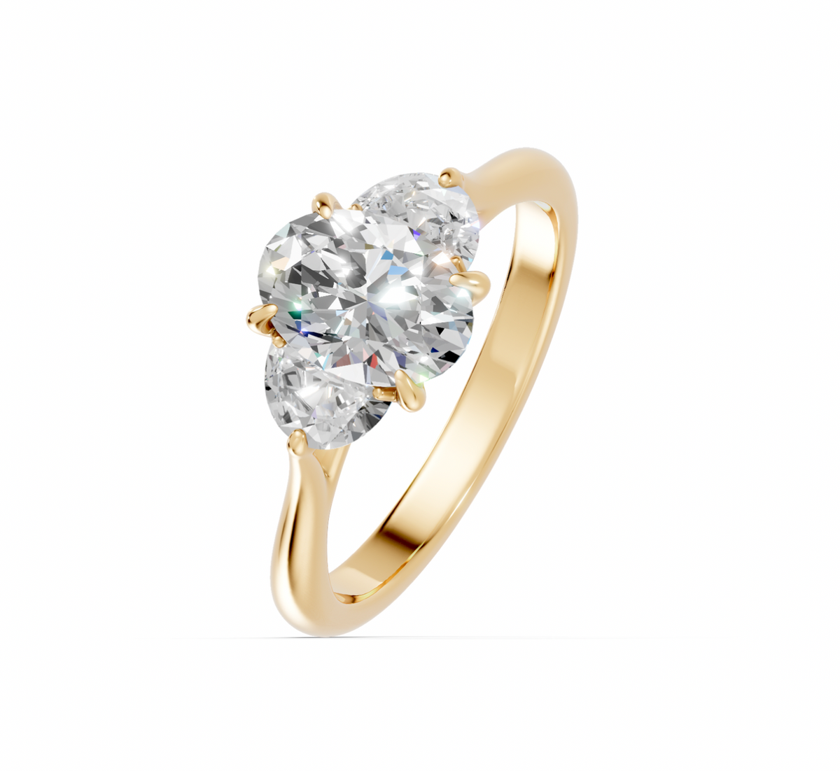Oval and Half-Moon Trilogy Ring