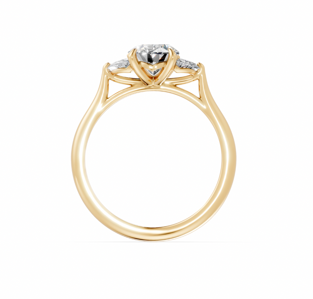 Oval and Half-Moon Trilogy Ring