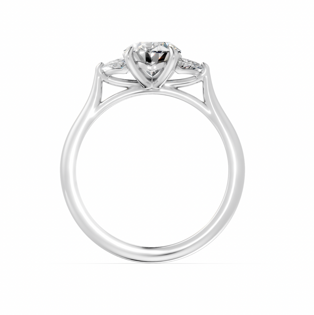 Oval and Half-Moon Trilogy Ring
