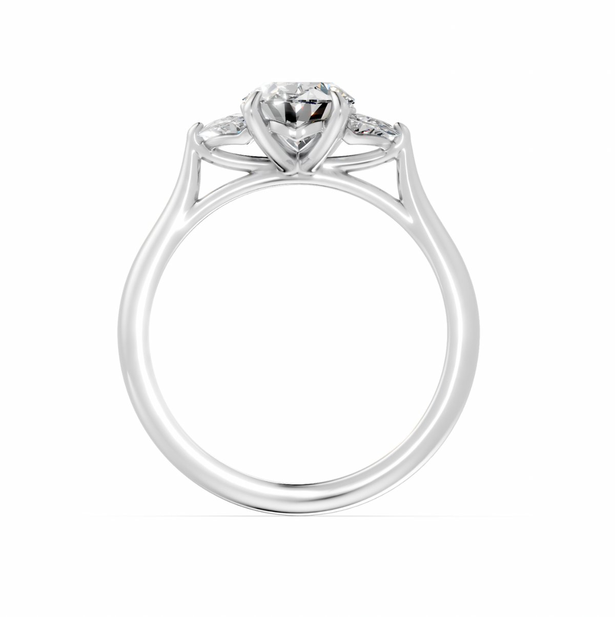 Oval and Half-Moon Trilogy Ring