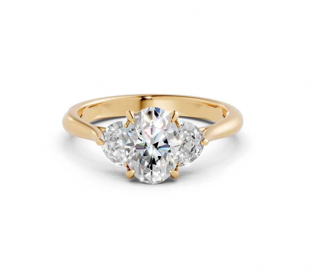 Oval and Half-Moon Trilogy Ring