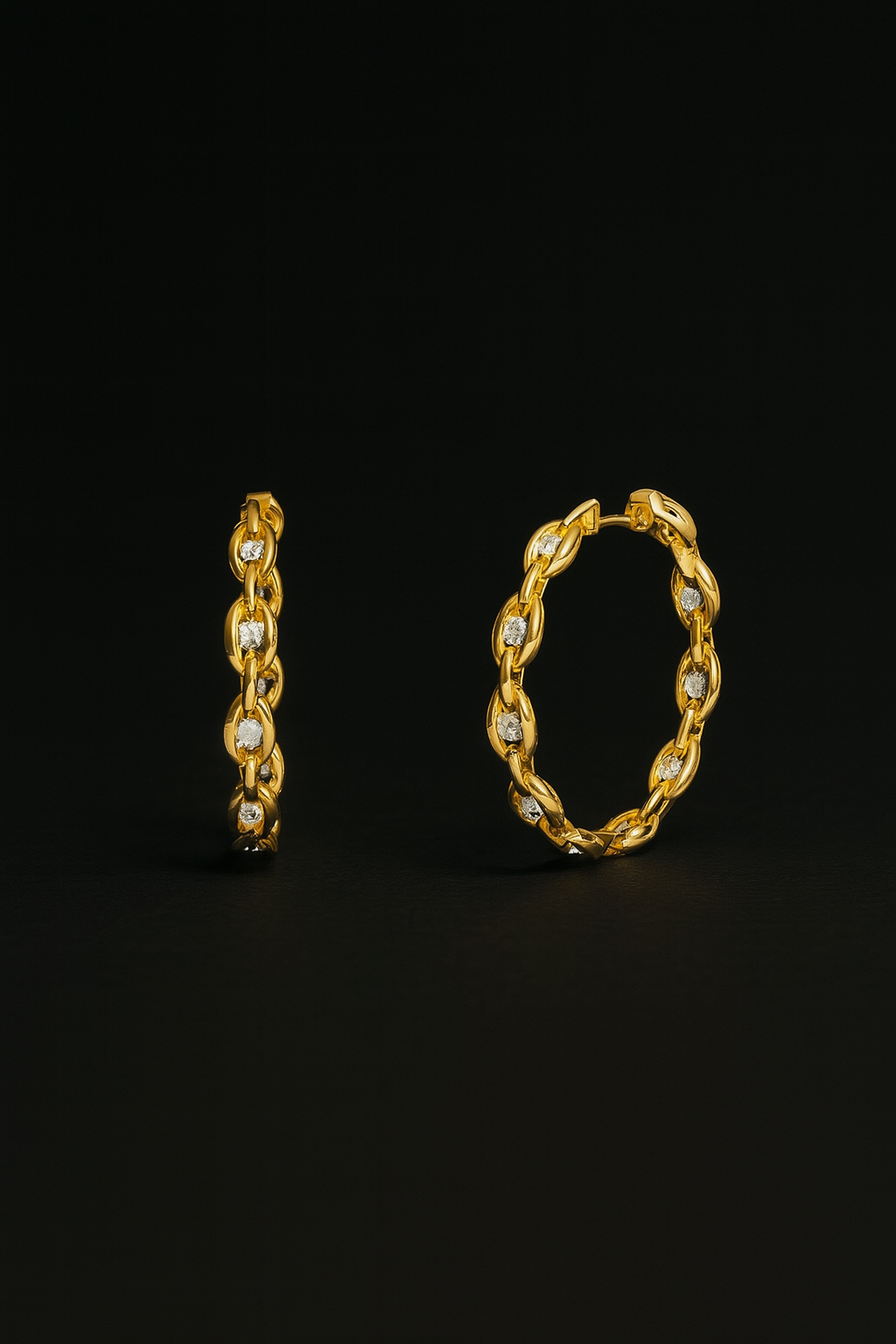 Pavé Chain Earrings