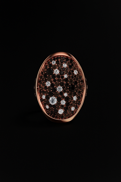 Pavé Chocolate Rose Gold Ring