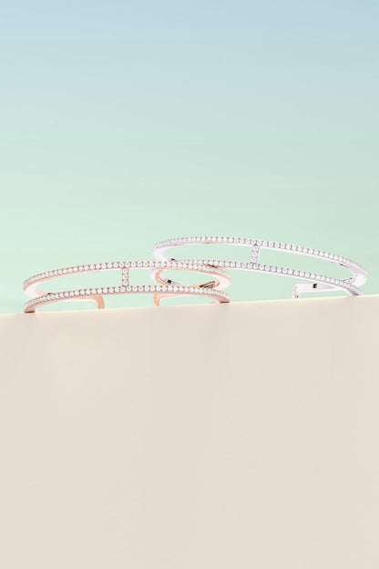 Double Line Pavé Cuff