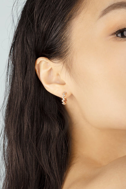 Up and Down Rose Gold Earrings