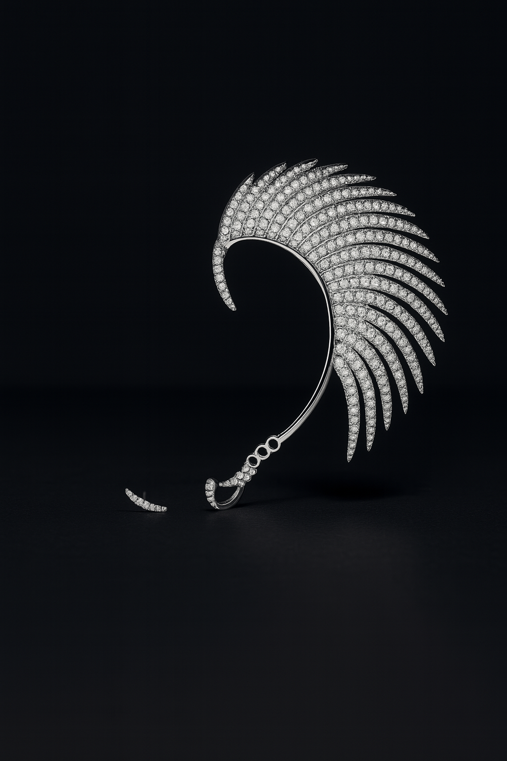Palm Stud Earrings & Ear Cuff