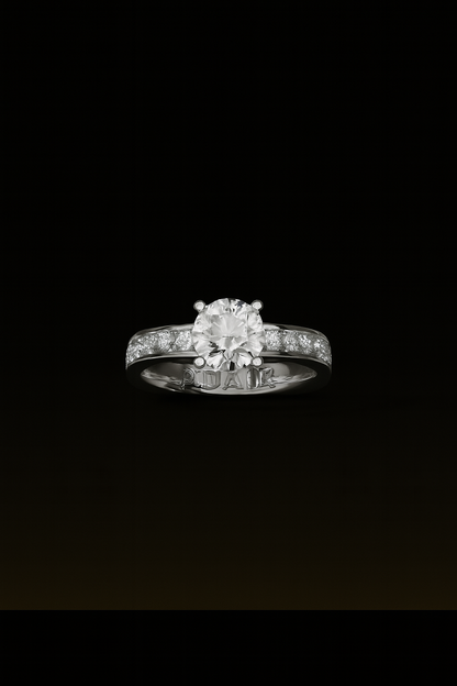 Pavé Ring with Round Zirconia