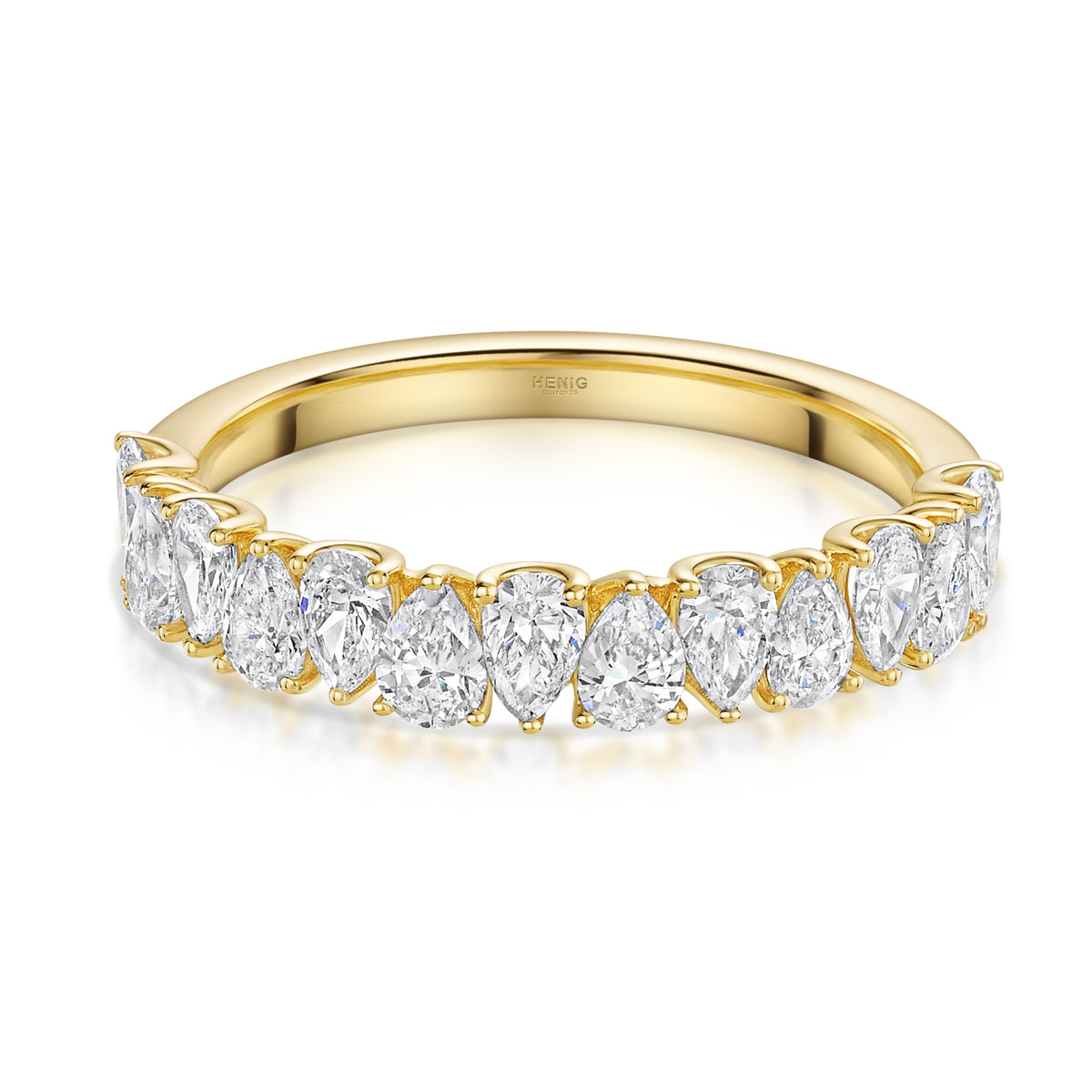 Pear 50% Eternity Ring