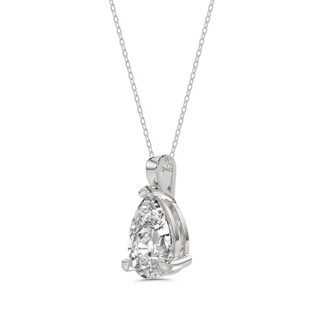 Pear Diamond Solitaire Necklace