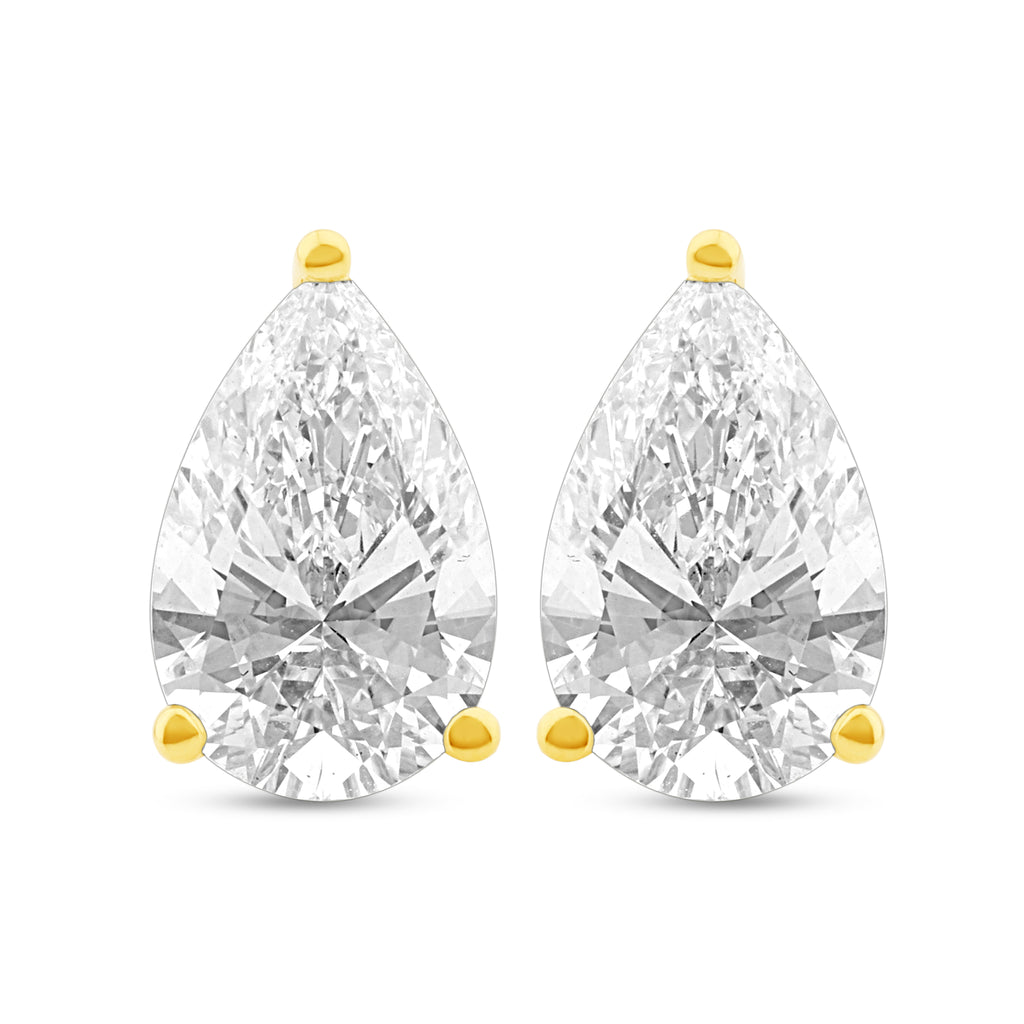 Pear Diamond Stud Earrings