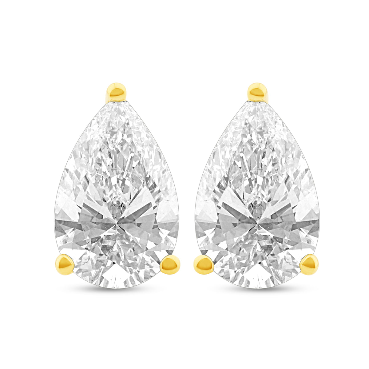 Pear Diamond Stud Earrings