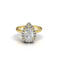 Pear Halo Ring