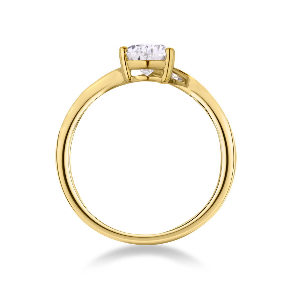 Pear Solitaire Ring