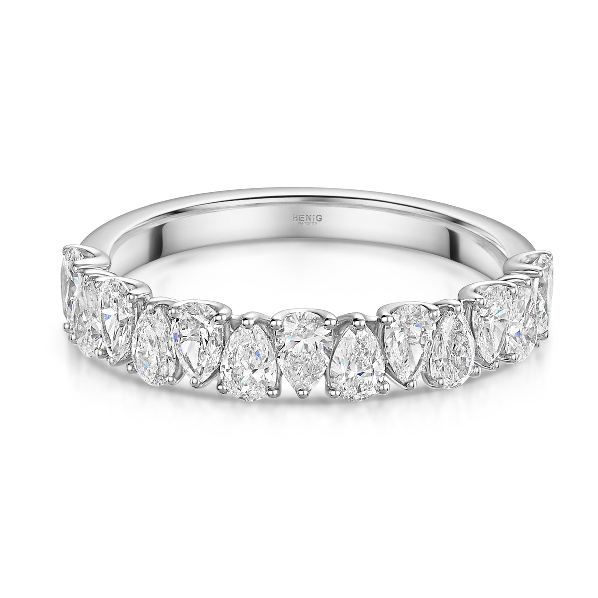 Pear 50% Eternity Ring
