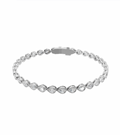 Pear Bezel Diamond Tennis Bracelet