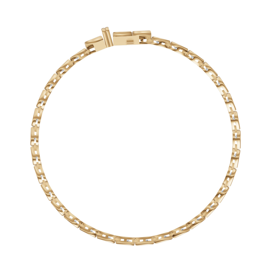 Pear Bezel Diamond Tennis Bracelet