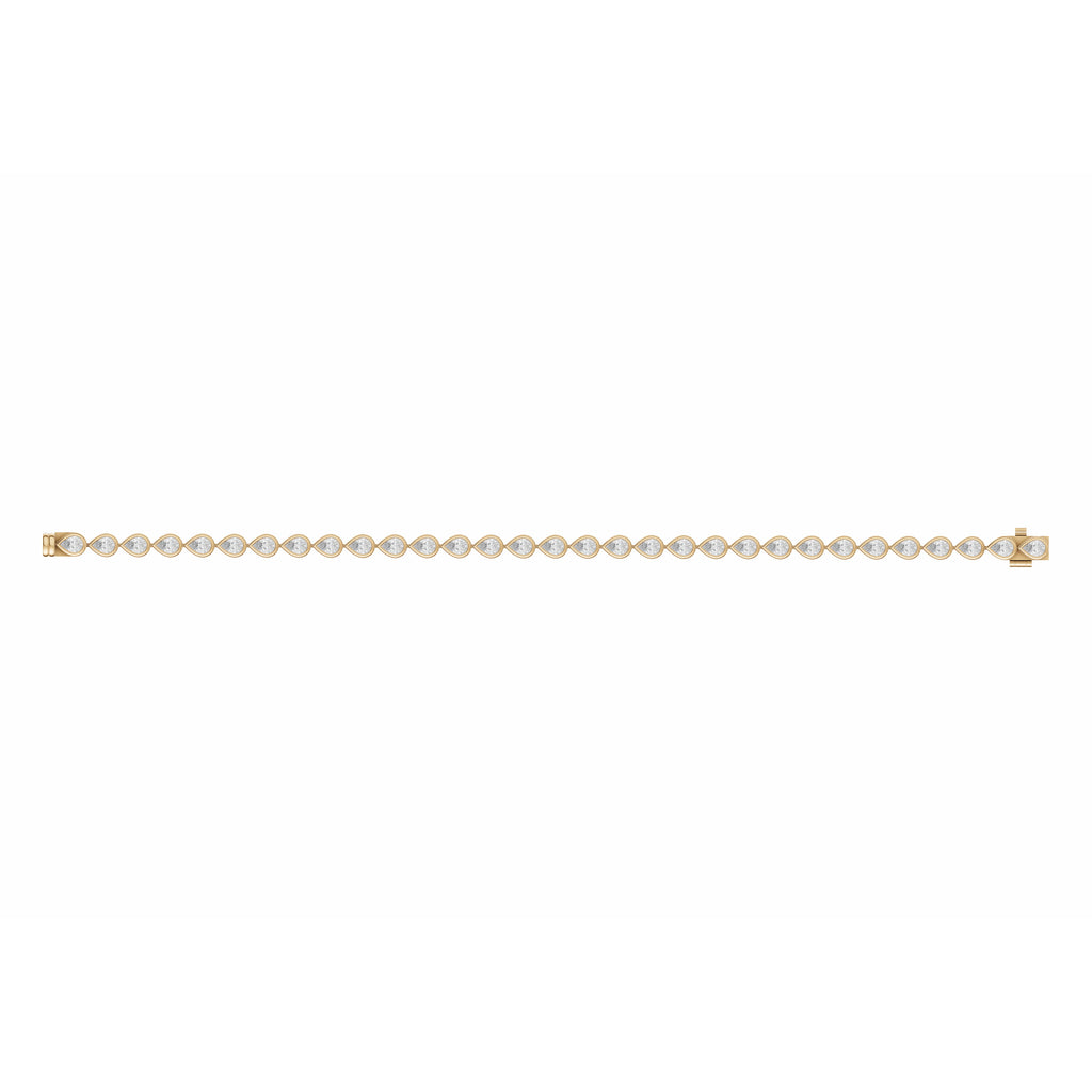 Pear Bezel Diamond Tennis Bracelet