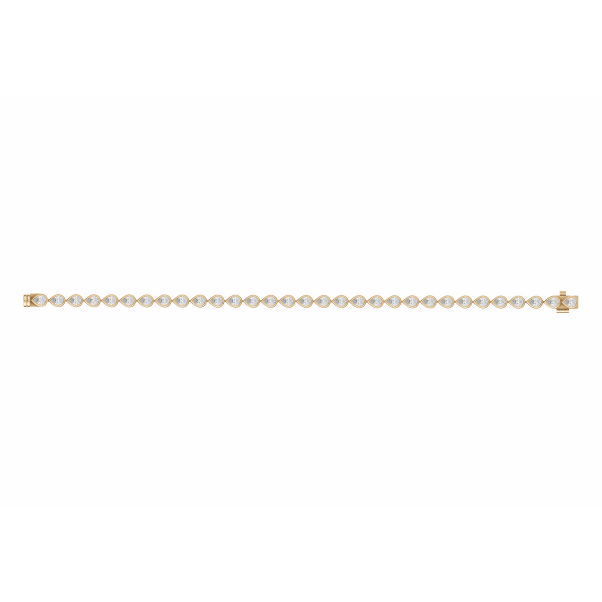 Pear Bezel Diamond Tennis Bracelet
