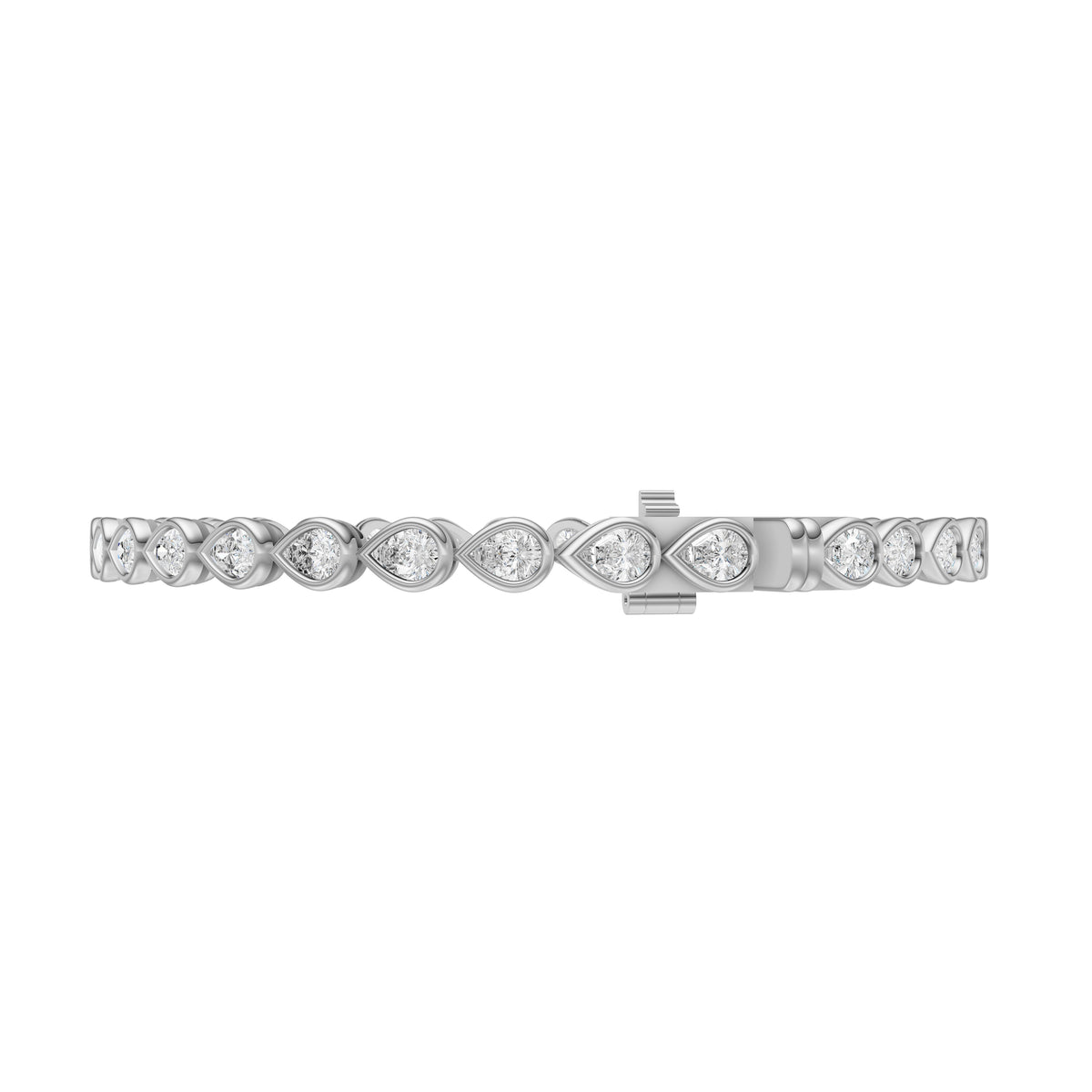 Pear Bezel Diamond Tennis Bracelet