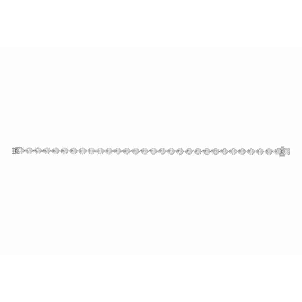 Pear Bezel Diamond Tennis Bracelet
