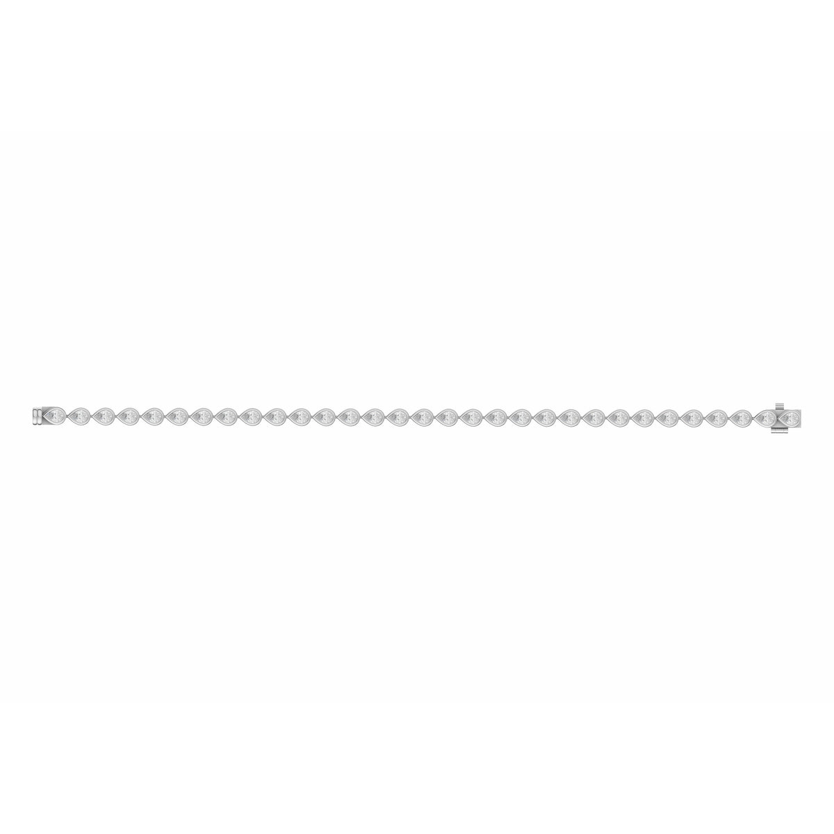 Pear Bezel Diamond Tennis Bracelet