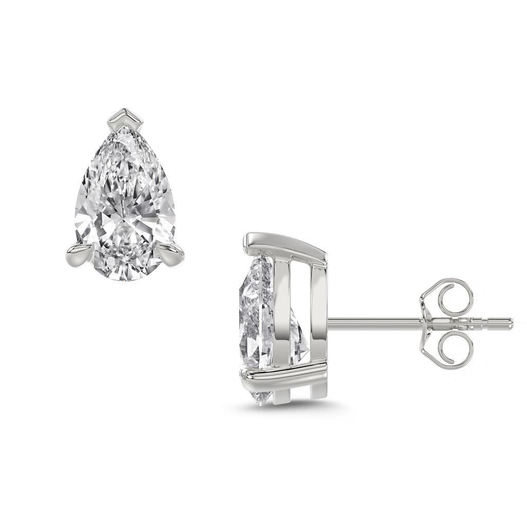 Pear Diamond Stud Earrings