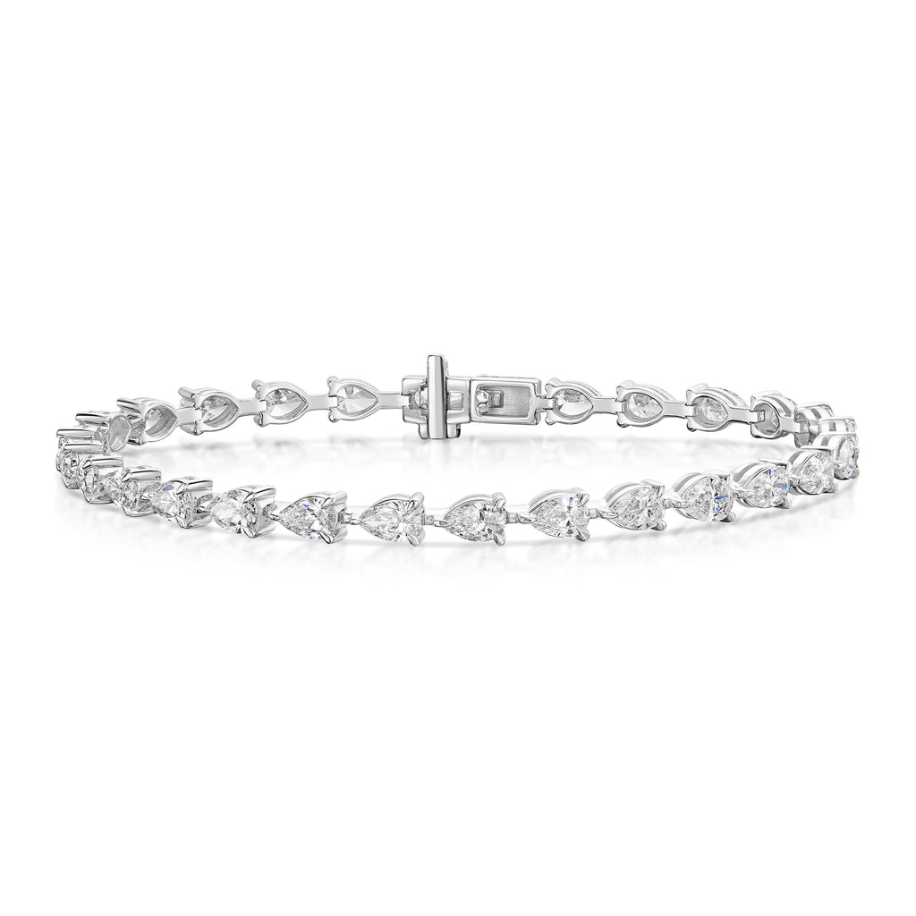 Pear Diamond Tennis Bracelet