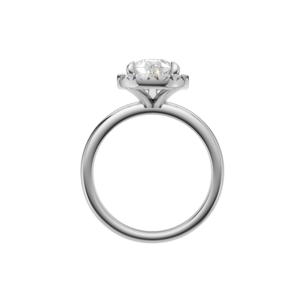 Pear Halo Ring