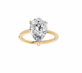 Pear Hidden Halo Ring